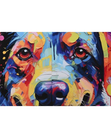 Quadro Home ESPRIT Moderno Cane 80 x 3 x 80 cm (2 Unità)