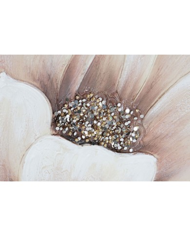 Quadro Home ESPRIT Shabby Chic Papavero 80 x 3 x 80 cm (2 Unità)