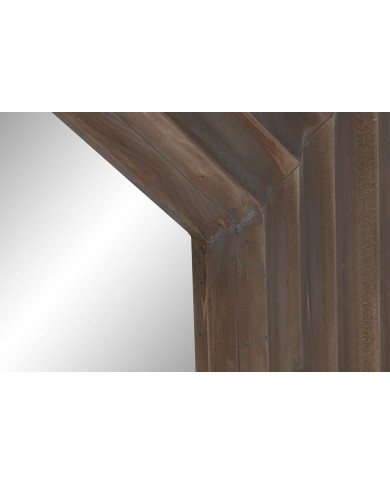 Specchio da parete Home ESPRIT Marrone Naturale Moderno 119 x 9 x 119 cm