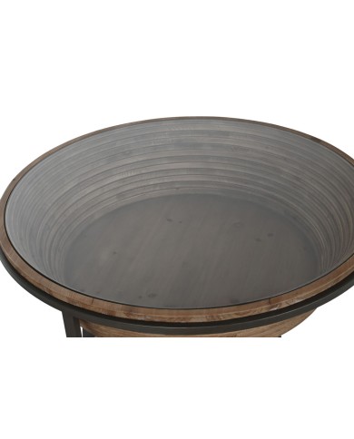 Tavolino da Caffè Home ESPRIT Cristallo Legno di abete 102 x 102 x 46 cm