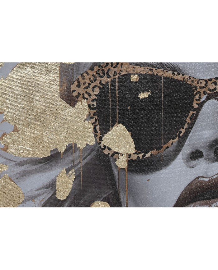 Quadro Home ESPRIT Dorato chica 70 x 3,5 x 70 cm (2 Unità) Quadro Home ESPRIT Dorato chica 70 x 3,5 x 70 cm (2 Unità)