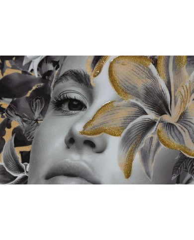 Quadro Home ESPRIT Fiori Moderno 100 x 3,5 x 100 cm (2 Unità)