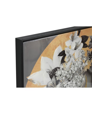 Quadro Home ESPRIT Fiori Moderno 100 x 3,5 x 100 cm (2 Unità)