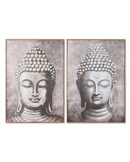 Quadro Home ESPRIT Buddha Orientale 70 x 3,5 x 100 cm (2 Unità)
