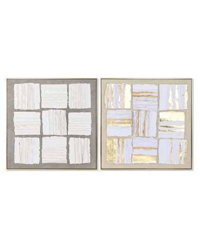 Quadro Home ESPRIT Astratto Moderno 102,3 x 4,5 x 102,3 cm (2 Unità)