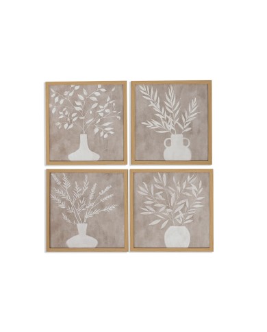 Quadro Home ESPRIT Vaso Scandinavo 30 x 2 x 30 cm (2 Unità)