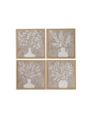 Quadro DKD Home Decor Viso Scandinavo 45 x 2,5 x 60 cm (4 Unità)