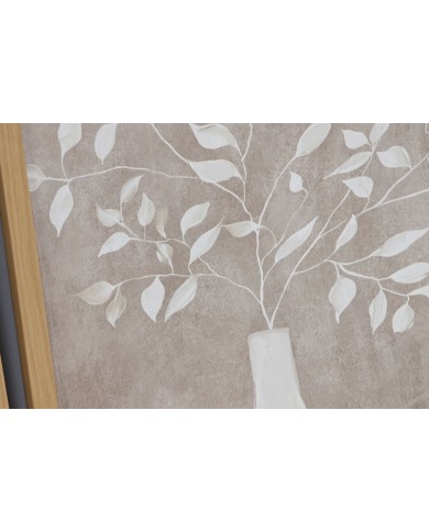 Quadro Home ESPRIT Vaso Scandinavo 30 x 2 x 30 cm (2 Unità)