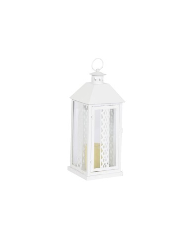 Lanterna Home ESPRIT Bianco Cristallo Ferro Shabby Chic 20 x 20 x 55 cm (3 Pezzi) Lanterna Home ESPRIT Bianco Cristallo Ferro Shabby Chic 20 x 20 x 55 cm (3 Pezzi)