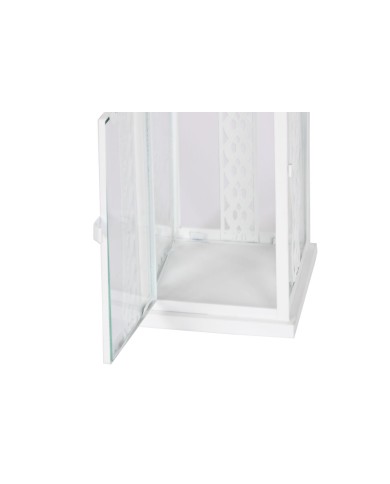 Lanterna Home ESPRIT Bianco Cristallo Ferro Shabby Chic 20 x 20 x 55 cm (3 Pezzi) Lanterna Home ESPRIT Bianco Cristallo Ferro Shabby Chic 20 x 20 x 55 cm (3 Pezzi)