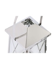 Lanterna Home ESPRIT Argentato Cristallo Acciaio Cromato 20 x 20 x 48 cm (3 Pezzi)