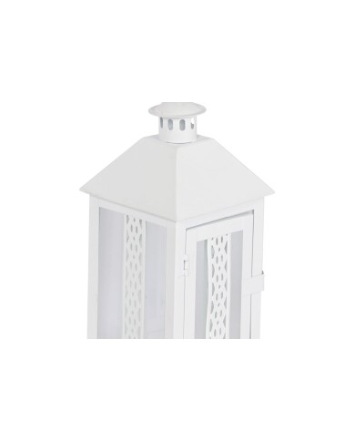 Lanterna Home ESPRIT Bianco Cristallo Ferro Shabby Chic 20 x 20 x 55 cm (3 Pezzi) Lanterna Home ESPRIT Bianco Cristallo Ferro Shabby Chic 20 x 20 x 55 cm (3 Pezzi)