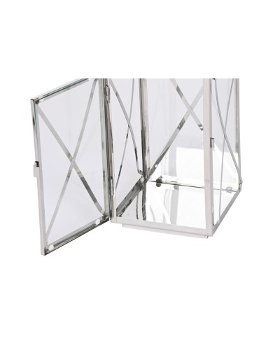Lanterna Home ESPRIT Argentato Cristallo Acciaio Cromato 16 x 15 x 32 cm (2 Pezzi) Lanterna Home ESPRIT Argentato Cristallo Acciaio Cromato 16 x 15 x 32 cm (2 Pezzi)