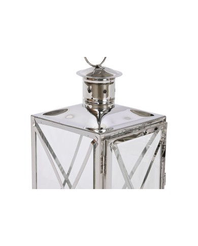 Lanterna Home ESPRIT Argentato Cristallo Acciaio Cromato 16 x 15 x 32 cm (2 Pezzi) Lanterna Home ESPRIT Argentato Cristallo Acciaio Cromato 16 x 15 x 32 cm (2 Pezzi)
