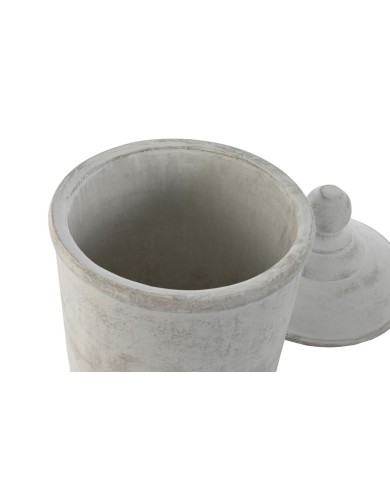 Vaso Home ESPRIT Grigio Cemento Orientale 19 x 19 x 31 cm Vaso Home ESPRIT Grigio Cemento Orientale 19 x 19 x 31 cm