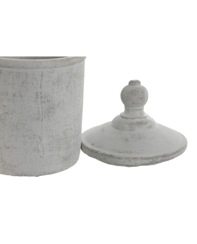 Vaso Home ESPRIT Grigio Cemento Orientale 15 x 15 x 25 cm Vaso Home ESPRIT Grigio Cemento Orientale 15 x 15 x 25 cm