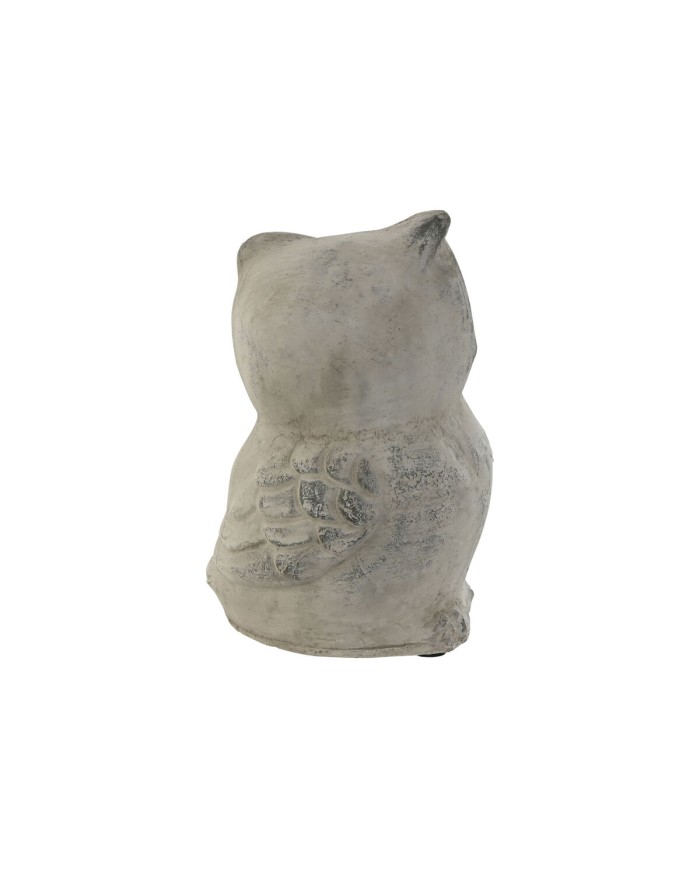 Statua Decorativa Home ESPRIT Grigio Gufo Finitura invecchiata 10 x 9 x 14 cm (3 Unità)
