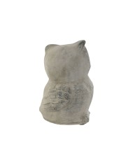 Statua Decorativa Home ESPRIT Grigio Gufo Finitura invecchiata 10 x 9 x 14 cm (3 Unità)