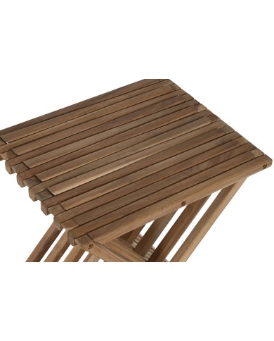 Tavolo aggiuntivo Home ESPRIT Naturale Teca 40 x 35 x 45 cm