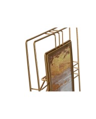 Cornice Portafoto Home ESPRIT Dorato Metallo Cristallo 17,5 x 2,5 x 22,5 cm (12 Unità)