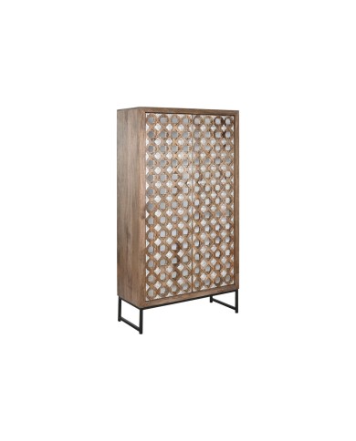 Armadio Home ESPRIT Marrone Nero Argentato 90 x 38 x 170 cm Armadio Home ESPRIT Marrone Nero Argentato 90 x 38 x 170 cm