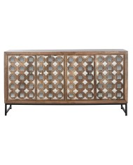 Credenza Home ESPRIT Marrone Nero Argentato 150 x 38 x 80 cm