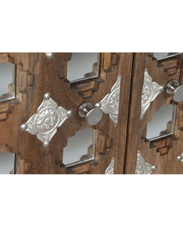 Credenza Home ESPRIT Marrone Nero Argentato 150 x 38 x 80 cm