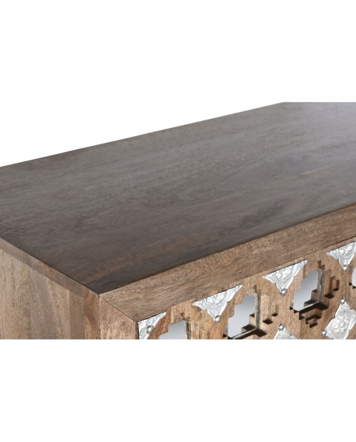 Armadio Home ESPRIT Marrone Nero Argentato 90 x 38 x 170 cm