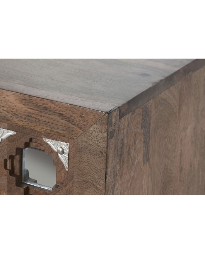 Credenza Home ESPRIT Marrone Nero Argentato 150 x 38 x 80 cm