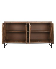 Credenza Home ESPRIT Marrone Nero Argentato 150 x 38 x 80 cm