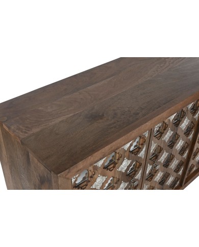 Credenza Home ESPRIT Marrone Nero Argentato 150 x 38 x 80 cm Credenza Home ESPRIT Marrone Nero Argentato 150 x 38 x 80 cm