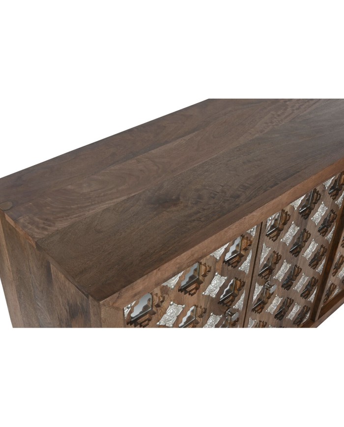 Credenza Home ESPRIT Marrone Nero Argentato 150 x 38 x 80 cm