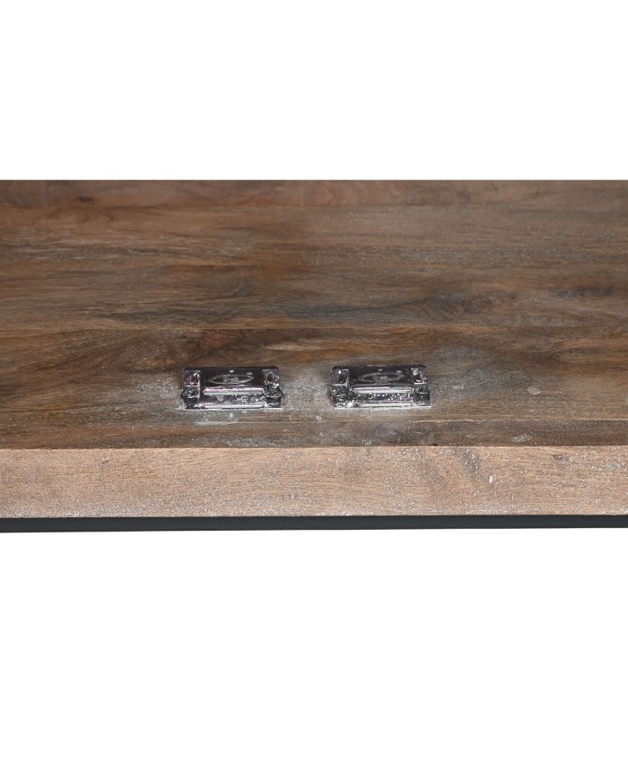 Credenza Home ESPRIT Marrone Nero Argentato 80 x 38 x 80 cm