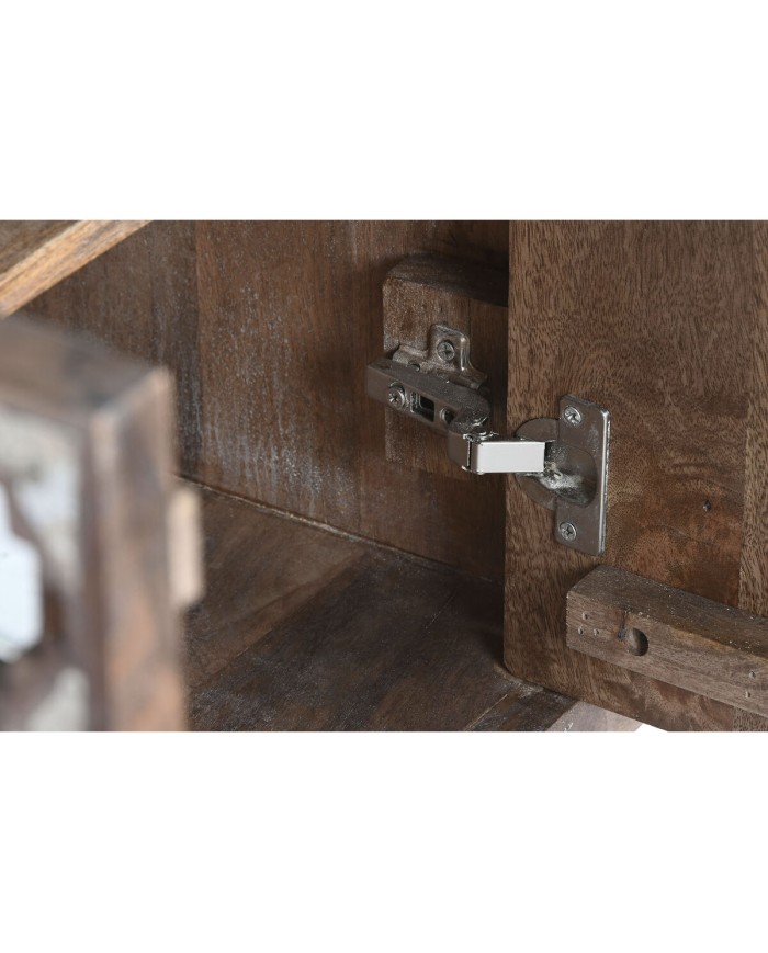 Credenza Home ESPRIT Marrone Nero Argentato 80 x 38 x 80 cm