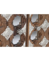 Credenza Home ESPRIT Marrone Nero Argentato 80 x 38 x 80 cm