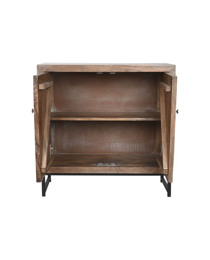 Credenza Home ESPRIT Marrone Nero Argentato 80 x 38 x 80 cm