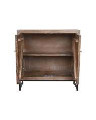 Credenza Home ESPRIT Marrone Nero Argentato 80 x 38 x 80 cm