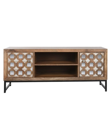 Mobile TV Home ESPRIT Marrone Nero Argentato Legno di mango Specchio 130 x 40 x 55,5 cm Mobile TV Home ESPRIT Marrone Nero Argentato Legno di mango Specchio 130 x 40 x 55,5 cm