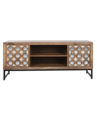 Mobile TV Home ESPRIT Marrone Nero Argentato Legno di mango Specchio 130 x 40 x 55,5 cm Mobile TV Home ESPRIT Marrone Nero Argentato Legno di mango Specchio 130 x 40 x 55,5 cm