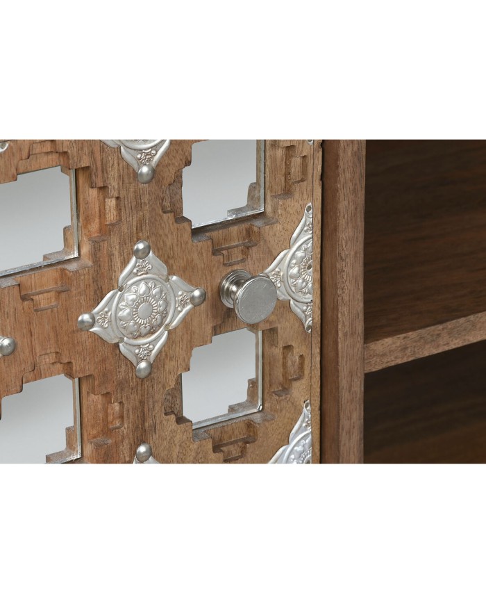 Mobile TV Home ESPRIT Marrone Nero Argentato Legno di mango Specchio 130 x 40 x 55,5 cm Mobile TV Home ESPRIT Marrone Nero Argentato Legno di mango Specchio 130 x 40 x 55,5 cm