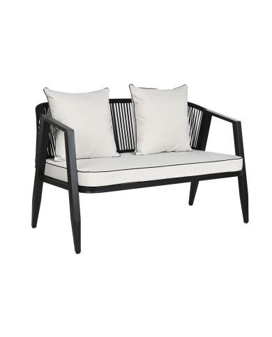 Mobili da giardino Home ESPRIT Bianco Nero 123 x 66 x 72 cm 123 x 66 x 74 cm (4 Pezzi) Mobili da giardino Home ESPRIT Bianco Nero 123 x 66 x 72 cm 123 x 66 x 74 cm (4 Pezzi)
