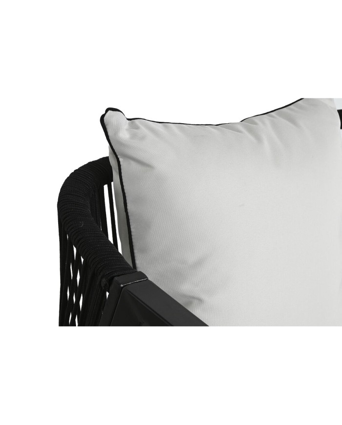 Mobili da giardino Home ESPRIT Bianco Nero 123 x 66 x 72 cm 123 x 66 x 74 cm (4 Pezzi)