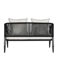Mobili da giardino Home ESPRIT Bianco Nero 123 x 66 x 72 cm 123 x 66 x 74 cm (4 Pezzi)