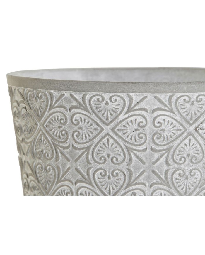 Vaso DKD Home Decor Grigio Cemento 17 x 17 x 14,5 cm (3 Unità)