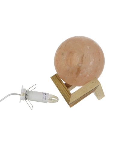 Lampada da tavolo DKD Home Decor Marrone Rosa Esci Acacia 15 W 220 V 15 x 15 x 20 cm