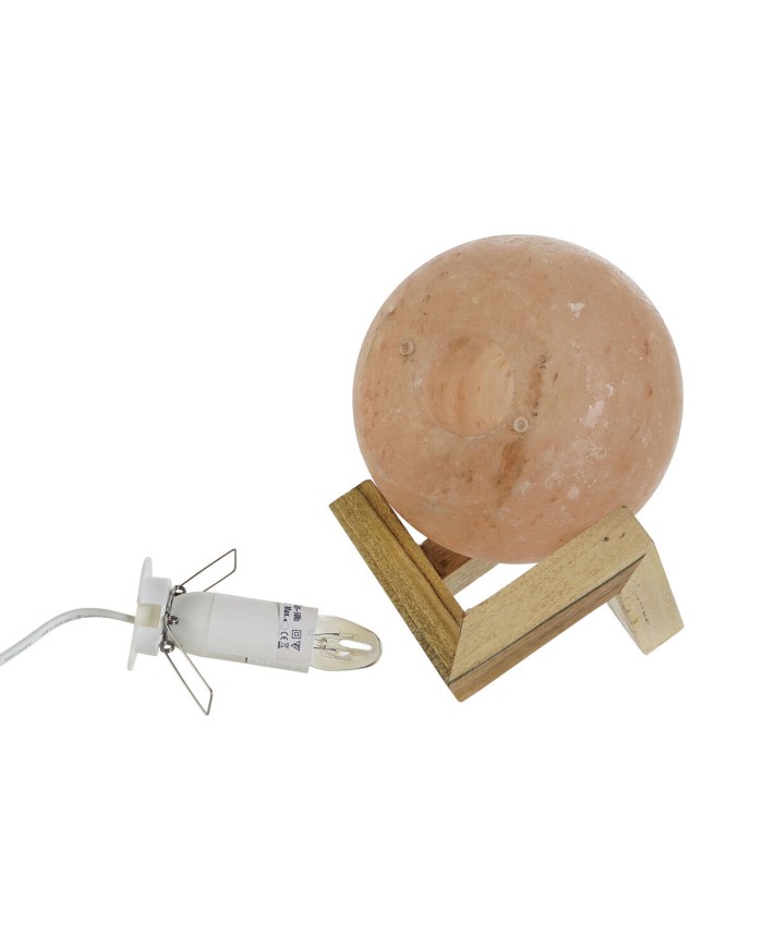 Lampada da tavolo DKD Home Decor Marrone Rosa Esci Acacia 15 W 220 V 15 x 15 x 20 cm