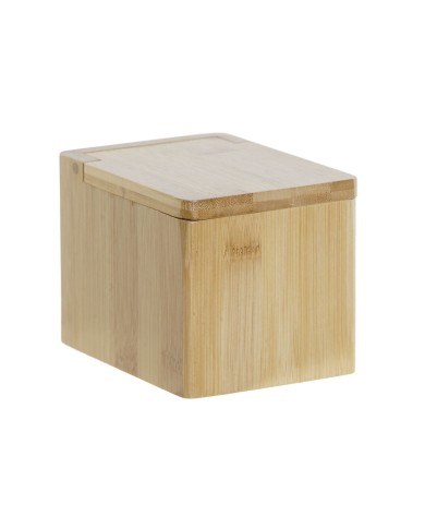 Portasale con Coperchio DKD Home Decor Naturale Bambù 10 x 13 x 10 cm
