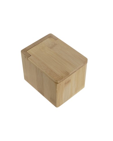 Portasale con Coperchio DKD Home Decor Naturale Bambù 10 x 13 x 10 cm