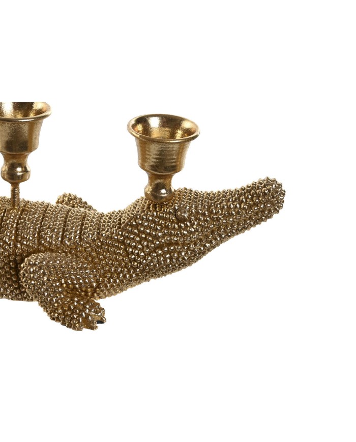 Statua Decorativa Home ESPRIT Dorato Candelabro 42,5 x 12,5 x 11,5 cm