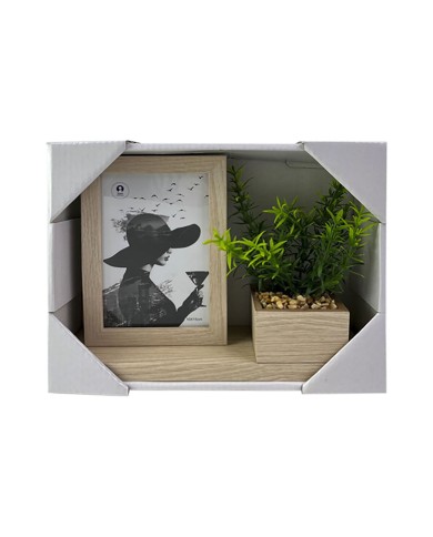 Cornice Portafoto Home ESPRIT Naturale Legno MDF Scandinavo 25 x 7 x 19 cm Cornice Portafoto Home ESPRIT Naturale Legno MDF Scandinavo 25 x 7 x 19 cm